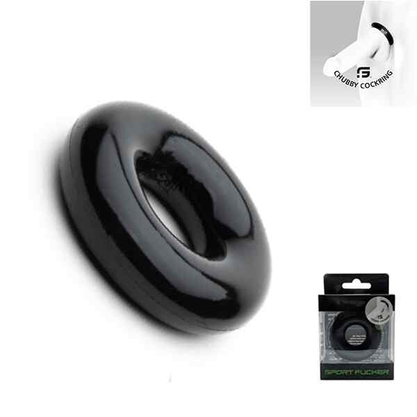 Sport Fucker Chubby Rubber Cockring Black
