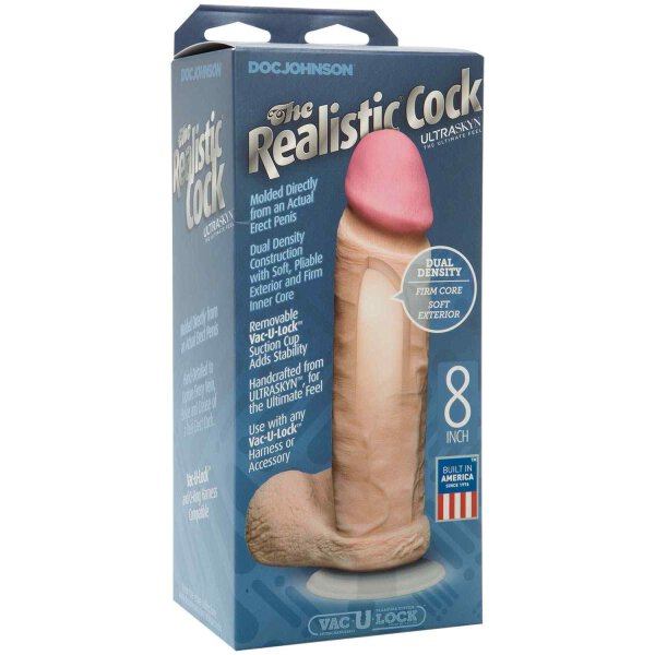 The Realistic Cock UR3 White 20cm