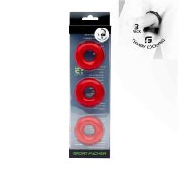 Sport Fucker Chubby Rubber Cockring 3 Pack Rot