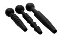 Master Series Dark Rods 3 Piece Silicone Penis Plug Set
