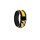 3 Snap Leather Cock Ring - Black - Yellow