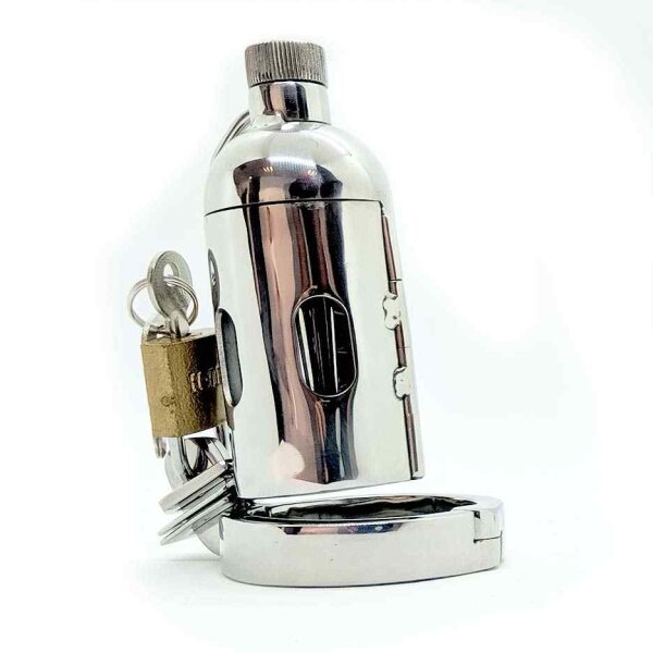 The Pleasure Dome Stainless Steel Chastity Cage
