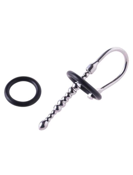 Stainless Steel - Silicone Urethral Stretcher - Beaded