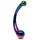 The Rainbow Curvy Stainless Steel Double Ended G-Spot Dildo - 20,3 cm