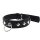 Leather Studded O-Ring Collar - Black