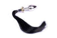 Buttplug with Horsetail Black