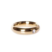 Gold Donut Cockring with Jewel 40 mm