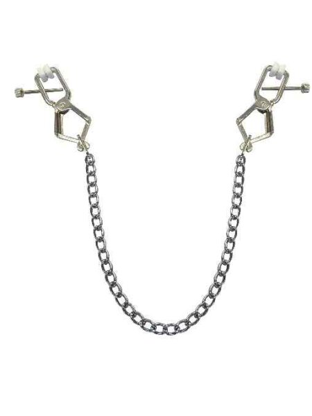 Metal Alligator Clip "special" with chain Silver
