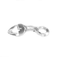 Glass Dildo Clear Butt Plug & O-ring