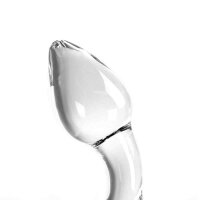 Kiotos - Glass Dildo Clear Butt Plug & O-ring 4 cm