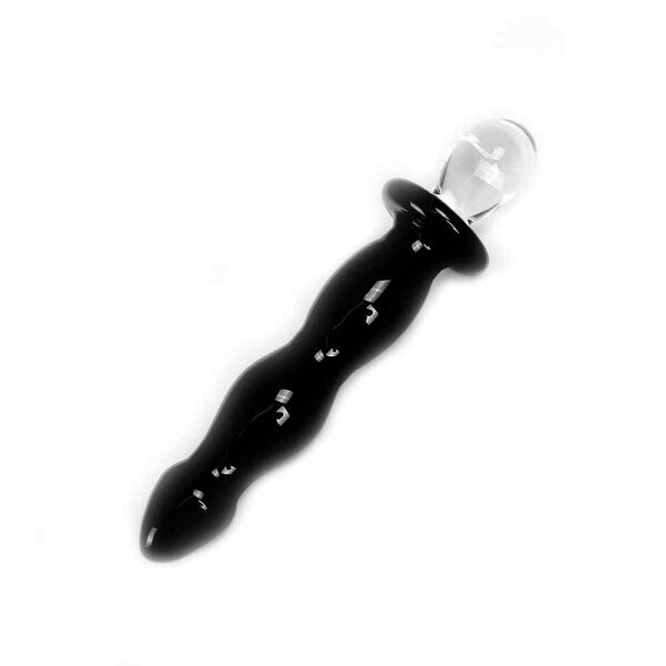 Glass Dildo Black Deluxe