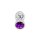 Buttplug Aluminium Purple Medium 3,5 cm