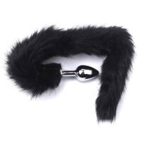 Kiotos - Fox Tail Plug Black Short 2,8 cm