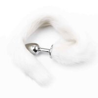 Fox Tail Plug White Short