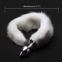 Fox Tail Plug White Short