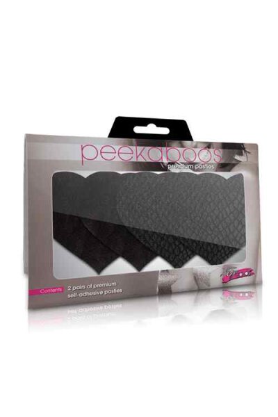 Peekabo Pasties Classic Black Hearts