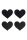 Peekabo Pasties Classic Black Hearts