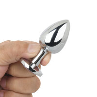 Silver Jewelry Anal Plug (L)