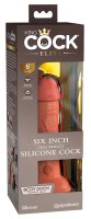 King Cock Elite Dual Density Silicone Cock Tan 18 cm