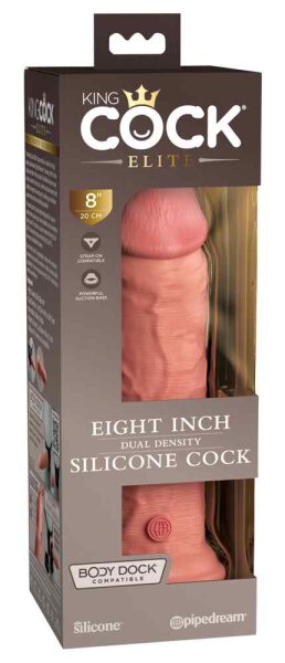 King Cock Elite Dual Density Silicone Cock Light 20.5cm