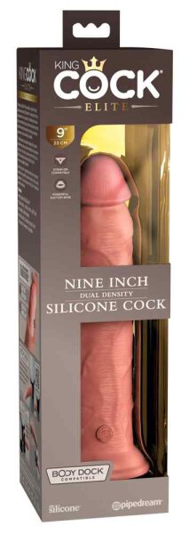 King Cock Elite Dual Density Silicone Cock Light 23cm