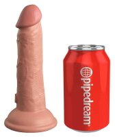 King Cock Elite 6“ Vibrating + Dual Density Silicone Cock Light