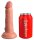 King Cock Elite 6“ Vibrating + Dual Density Silicone Cock Tan