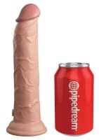King Cock Elite 9“ Vibrating + Dual Density Silicone Cock with Remote Light