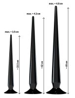 Super Long Anal Plug Set black