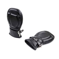 BDSM Leather Mitts Black