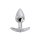 Aluminium Handle Buttplug Clear Gem