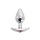 Aluminium Handle Buttplug Red Gem