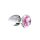 Pink Gem Glass Anal Plug Large
