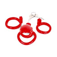 Plastic Chastity Cage Red