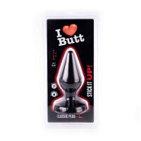 I Love Butt - Classic Plug L Black 7 cm