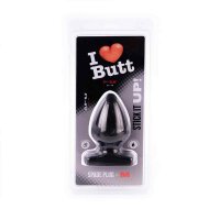 I Love Butt - Spade Plug M Black 7 cm