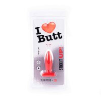 I Love Butt - Slim Plug S Red 3 cm