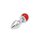 Kiotos - Anal Plug Ball Gem Red 2,8 cm