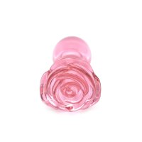 Glass Plug Rose Pink