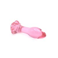 Glass Plug Rose Pink