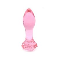 Glass Plug Rose Pink