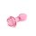 Glass Plug Rose Pink
