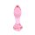 Glass Plug Rose Pink