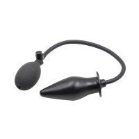 Inflated Anal Spade Plug Black