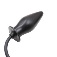 Inflated Anal Spade Plug Black