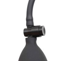 Inflated Anal Spade Plug Black