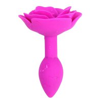 Pink Rose Silicone Anal Plug