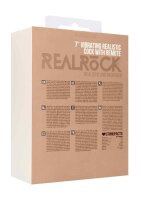 Vibrating Realistic Cock - 7" - With Scrotum - Skin