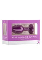 Regular Diamond Butt Plug - Purple