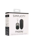 MACEY remote control vibrating egg Black